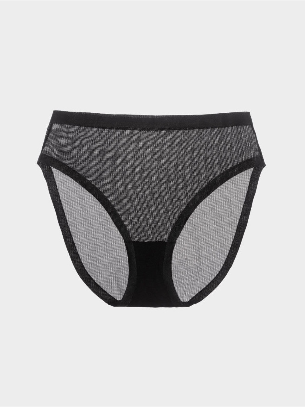 NWT 🏷️ EBY Black Mesh Sheer Brief Panties – Size Medium